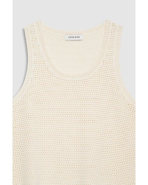 Anine Bing Natural Crew Neck Vest