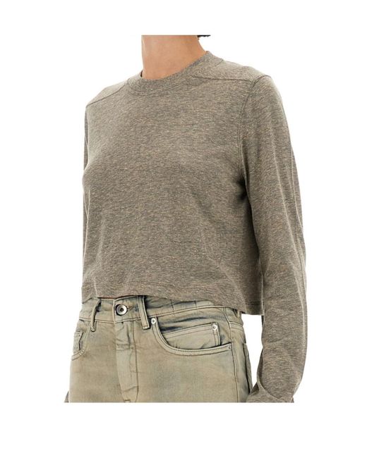 Rick Owens Natural Long-Sleeved T-Shirt