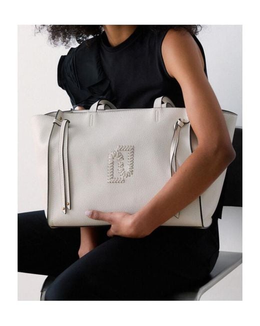 Liu Jo White Logo Detail Tote Bag