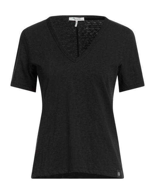 Rag & Bone Black Plain Colour T-Shirts