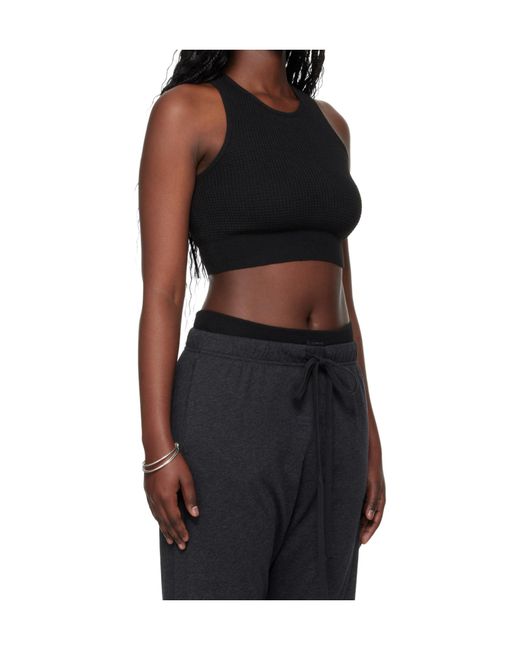 Fear Of God Black Waffle Crop Performance Top