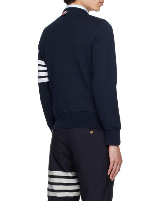 Thom Browne Blue Classic Loopback 4-Bar Sweatshirt for men