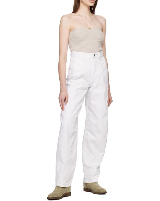 Isabel Marant Natural Blaze Strapless Bustier Knitted Top