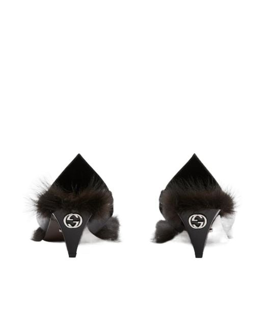 Gucci Black Horsebit Thong Sandals