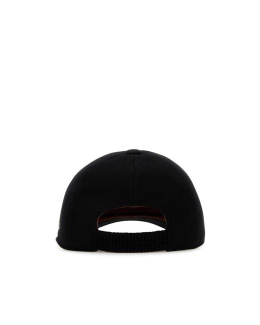 Zegna Black Logo Detailed Baseball Cap for men