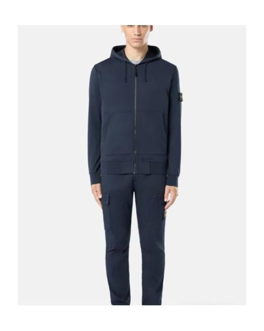 Stone Island Blue Regular Tapered Fit Cargo Pants for men