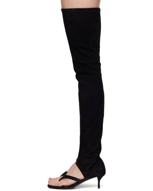 Alaïa Black Stretch Suede 55 High Boots