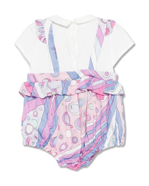 Emilio Pucci White Fontane-Print Romper