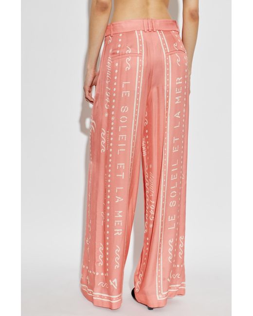 Balmain Pink Wide Trousers