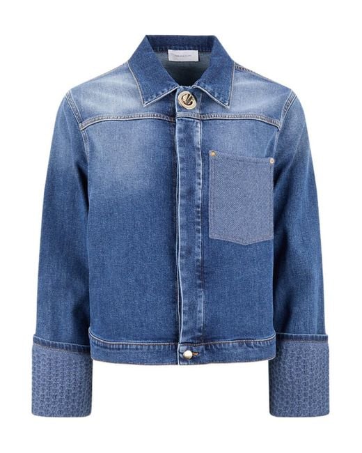 Fabiana Filippi Blue Long-Sleeved Denim Jacket