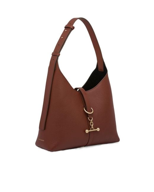 Strathberry Brown Kite Bar-Detail Shoulder Bag