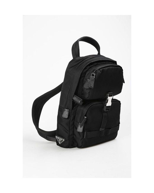 Prada Black Single Strap Backpack for men