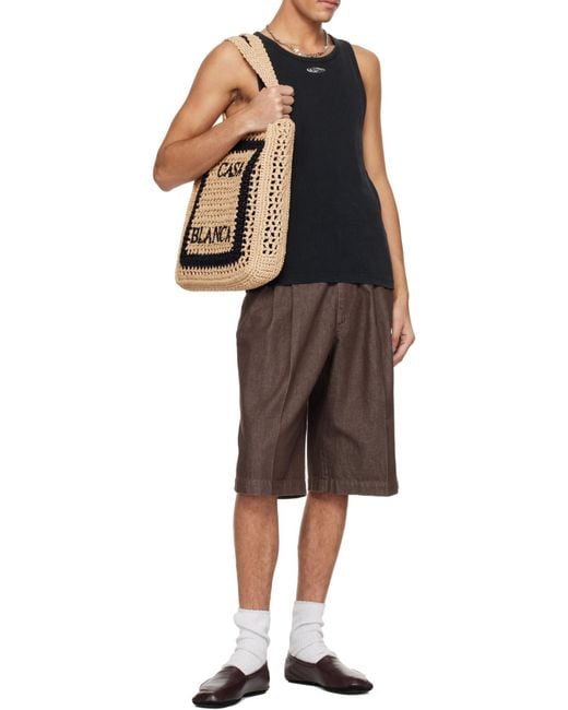 Casablanca Metallic Logo Detailed Top Handle Bag for men