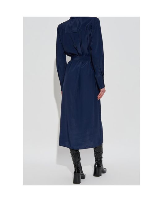 Paul Smith Blue Ps Paul Smith Tie-Waisted Shirt Dress