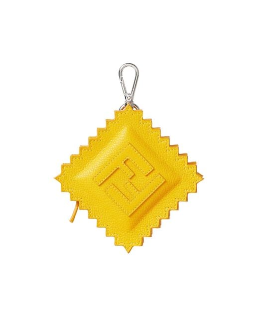 Fendi Yellow Leather Charm for men