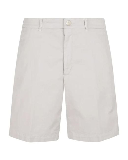 Brunello Cucinelli White Tailored Shorts for men