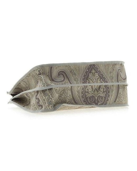 Etro Gray Zipper Clutch
