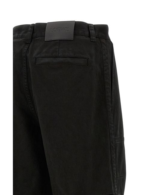 Loewe Black Straight-Leg Cargo Trousers for men