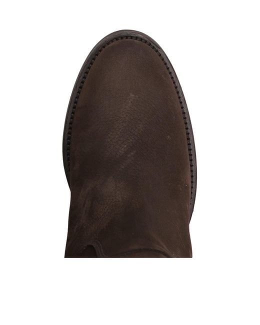 Via Roma 15 Brown Round-Toe Ankle Boots