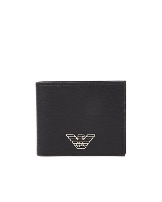Emporio Armani Black Logo-Plaque Wallet Set for men