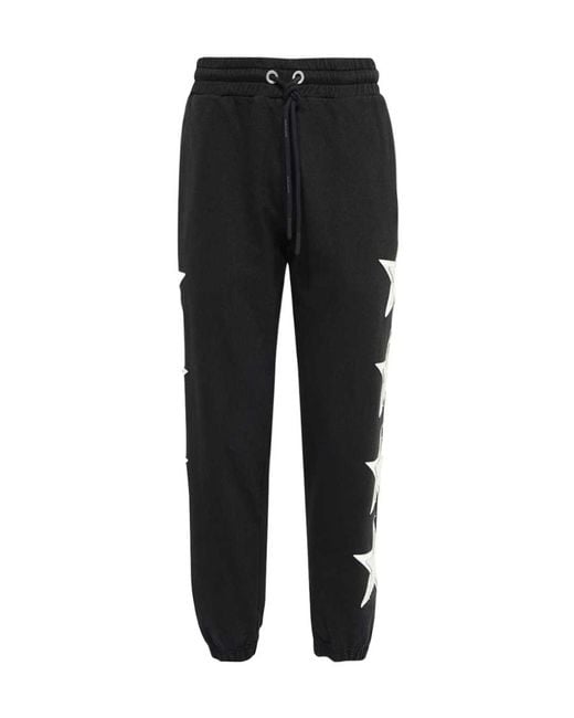 Palm Angels Black Star-Patch Drawstring Track Pants for men