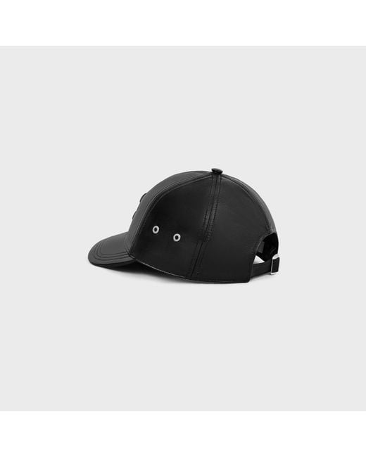 Céline Black Triomphe Baseball Cap