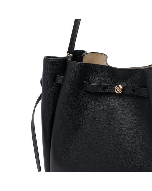 Tory Burch Black Romy Drawstring Shoulder Bag