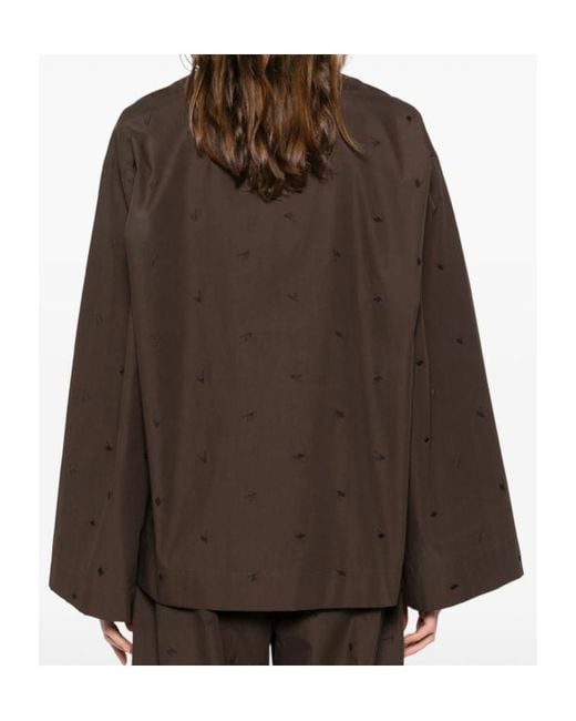 The Attico Brown Embroidered Blouse