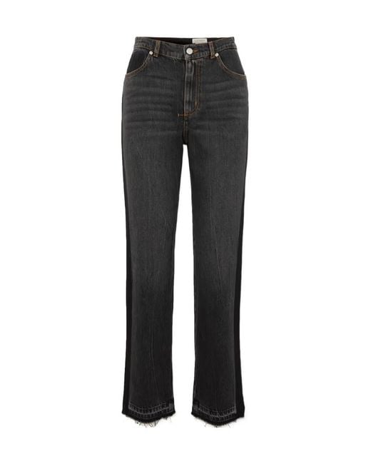 McQueen Black Flared Denim Jeans
