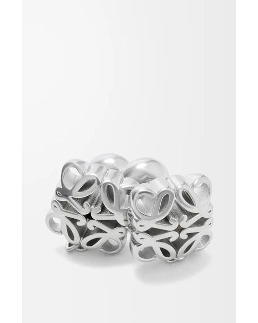 Loewe White Anagram Bombe Chain Earrings