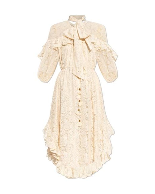 Zimmermann Natural Long Sleeve Dress
