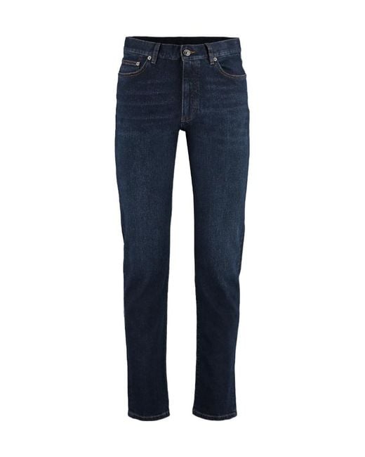 Zegna Blue Logo Jeans for men