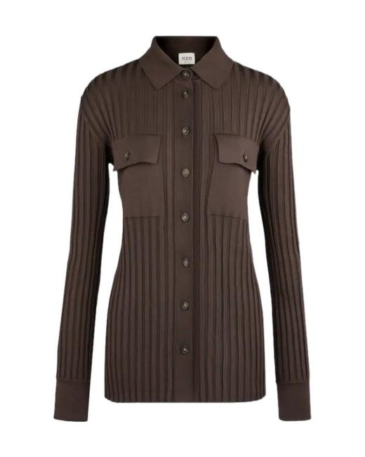 Tod's Brown Long-Sleeved Cardigan