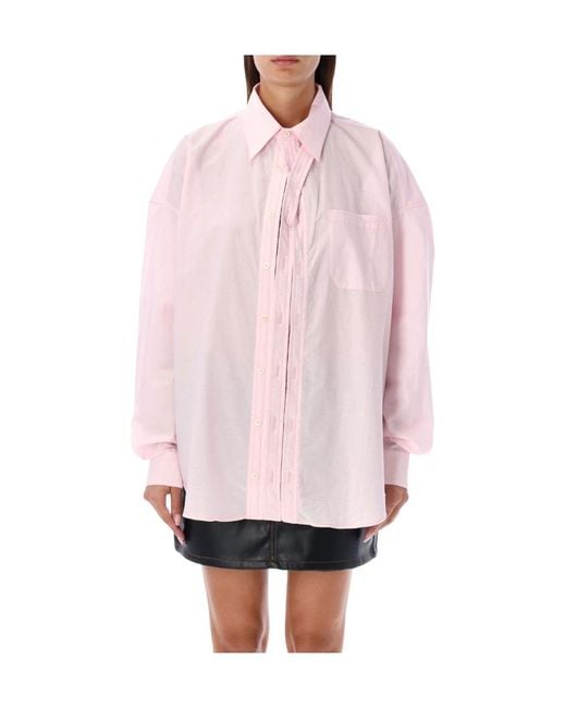 Y. Project Pink Long-Sleeved Lapel Shirt for men