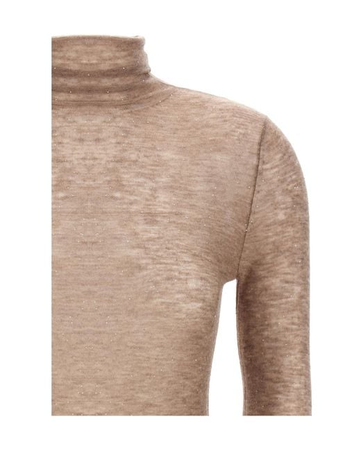 Pinko Natural Moss Turtleneck Knitted Jumper