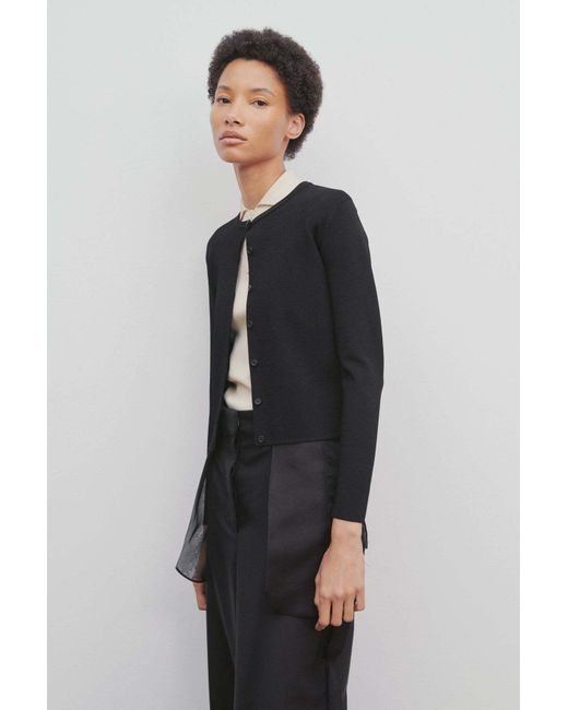 The Row Blue Long-Sleeve Cardigan