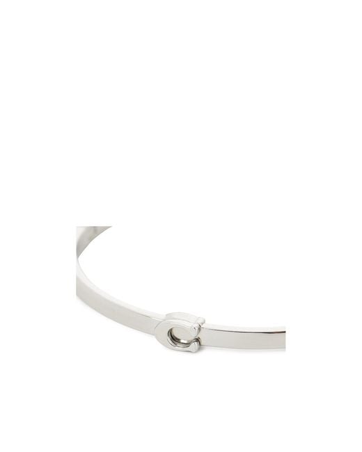 COACH White C-Shaped Bracelet