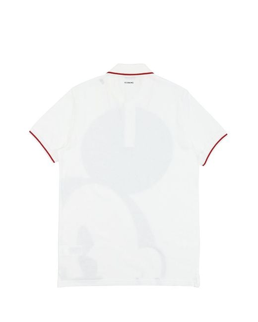 Iceberg Black Printed Pattern Polo Shirt for men