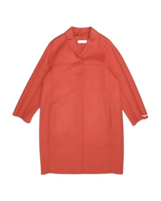 Max Mara Red Lapel Coat