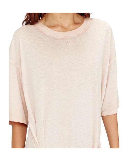 DIESEL White Knot-Detail Mini Dress