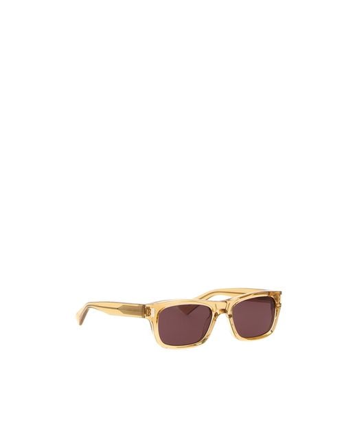 Saint Laurent Pink Eyewear Rectangular Frame Sunglasses for men