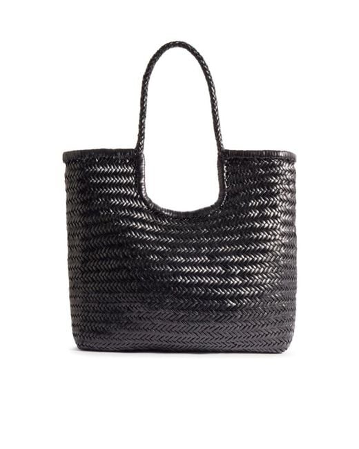 Dragon Diffusion Black Ns Diagonal Triple Jump Handwoven Tote Bag