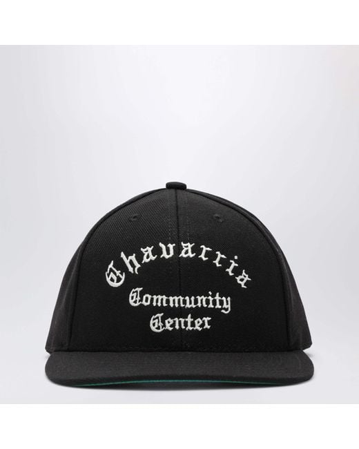 Willy Chavarria Black Logo Baseball Cap for men