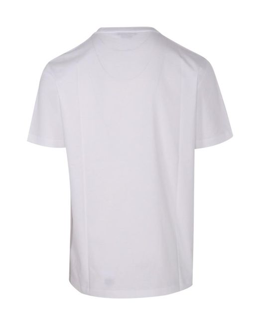 Versace White Logo Crew-Neck T-Shirt for men