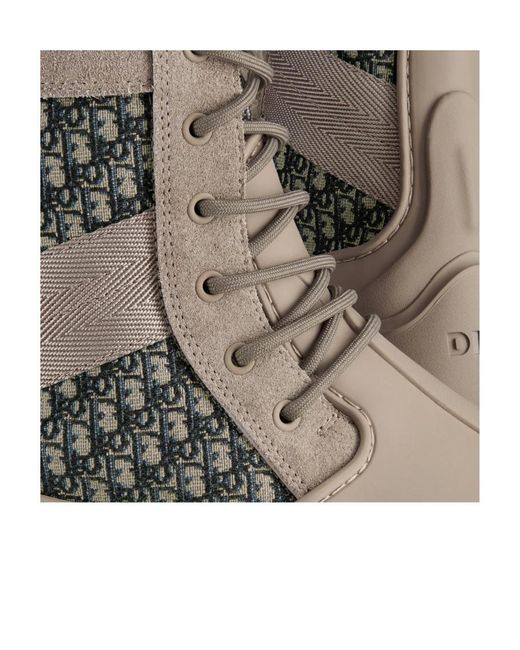 Dior Gray Homme Garden Lace-Up Boots for men