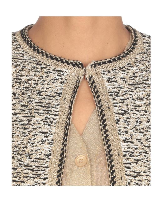 Fabiana Filippi Multicolor Long-Sleeved Knitted Cardigan