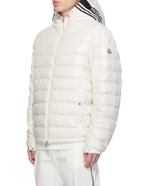 Moncler White Cornour Zip-Up Short Down Jacket for men