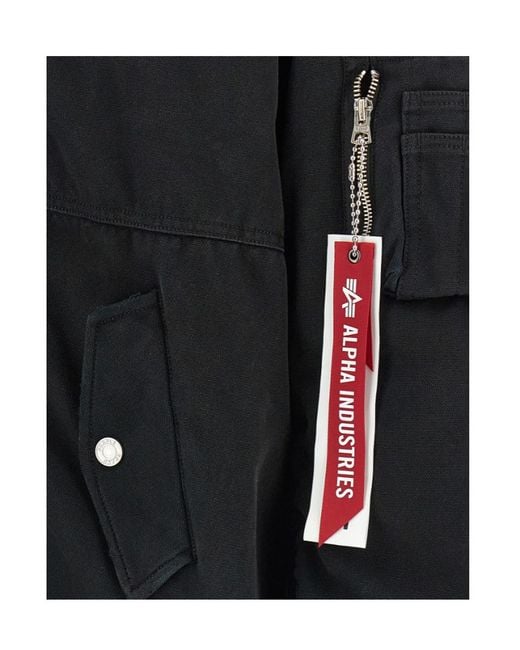 Purple Brand Black Alpha Industries X Reversible Bomber Jacket for men