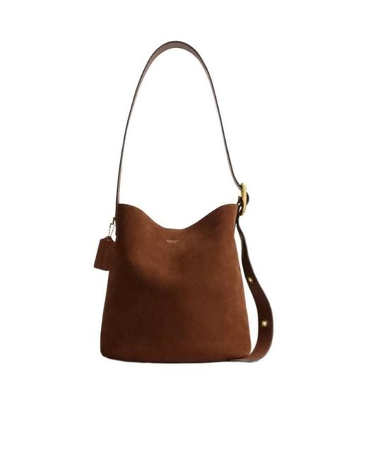 COACH Brown Bleecket Leather Bucket Bag