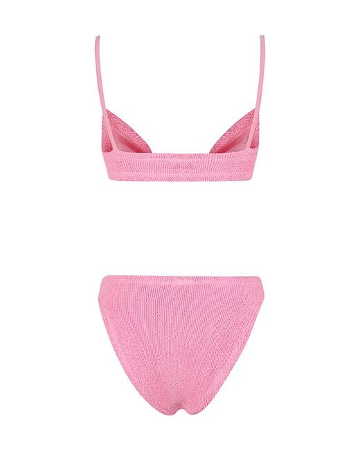 Hunza G Pink Alicia Crinkle Bikini